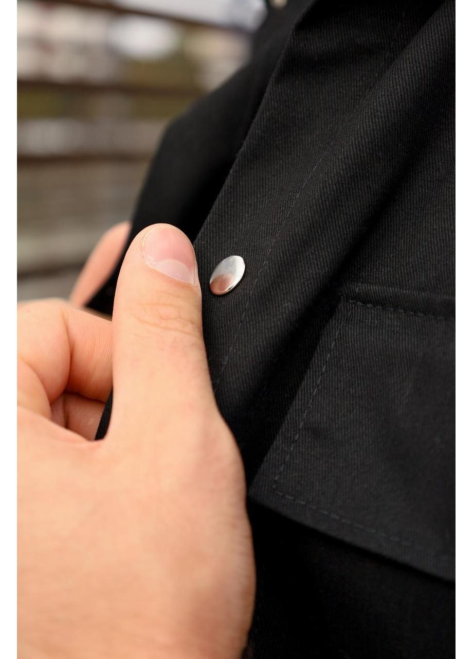 Черная повседневный, кэжуал рубашка однотонная Intruder