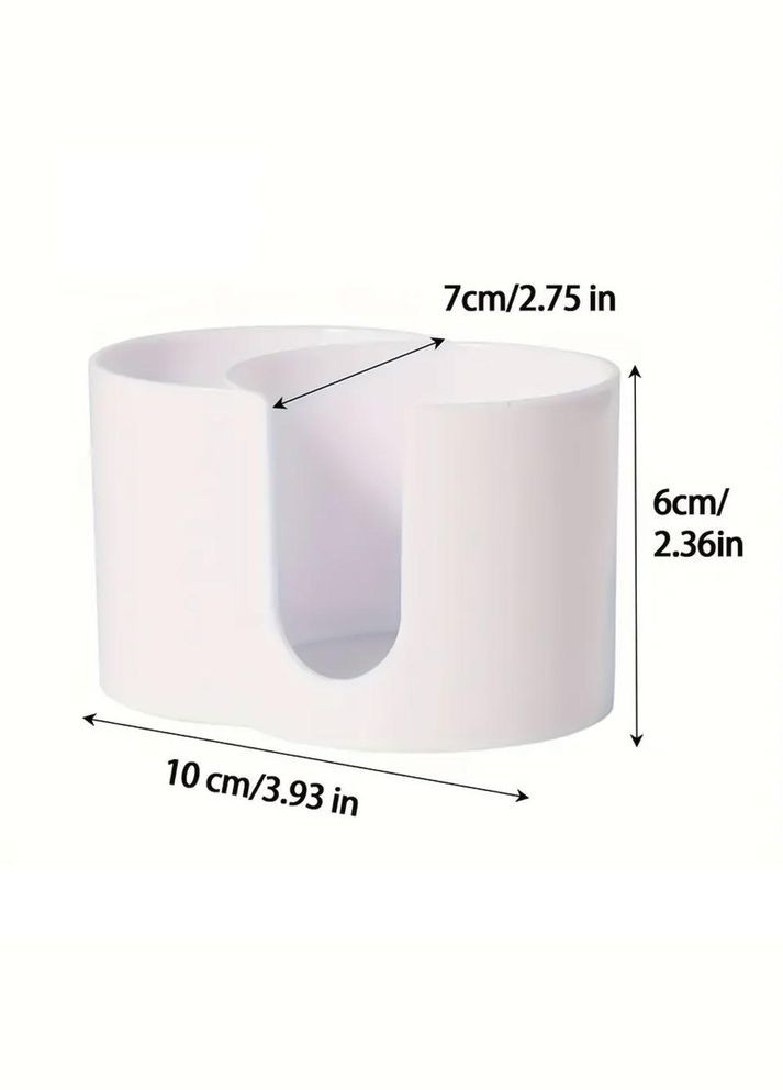 Подставка двойная для ушных палочек и ватных дисков белая (OK0071_1) No Brand (315885428)