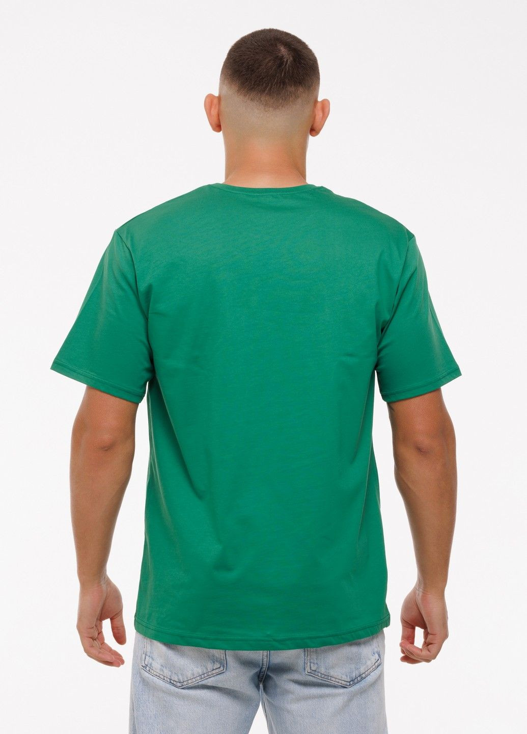 Зелена чоловіча футболка "summer holiday" m зелений (1218018602421) Наталюкс 12-1801