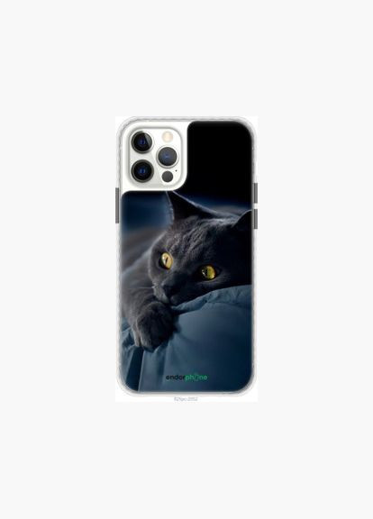 Чехол на iPhone 12 Дымчатый кот "825pc-2053-2448" Endorphone (348072885)
