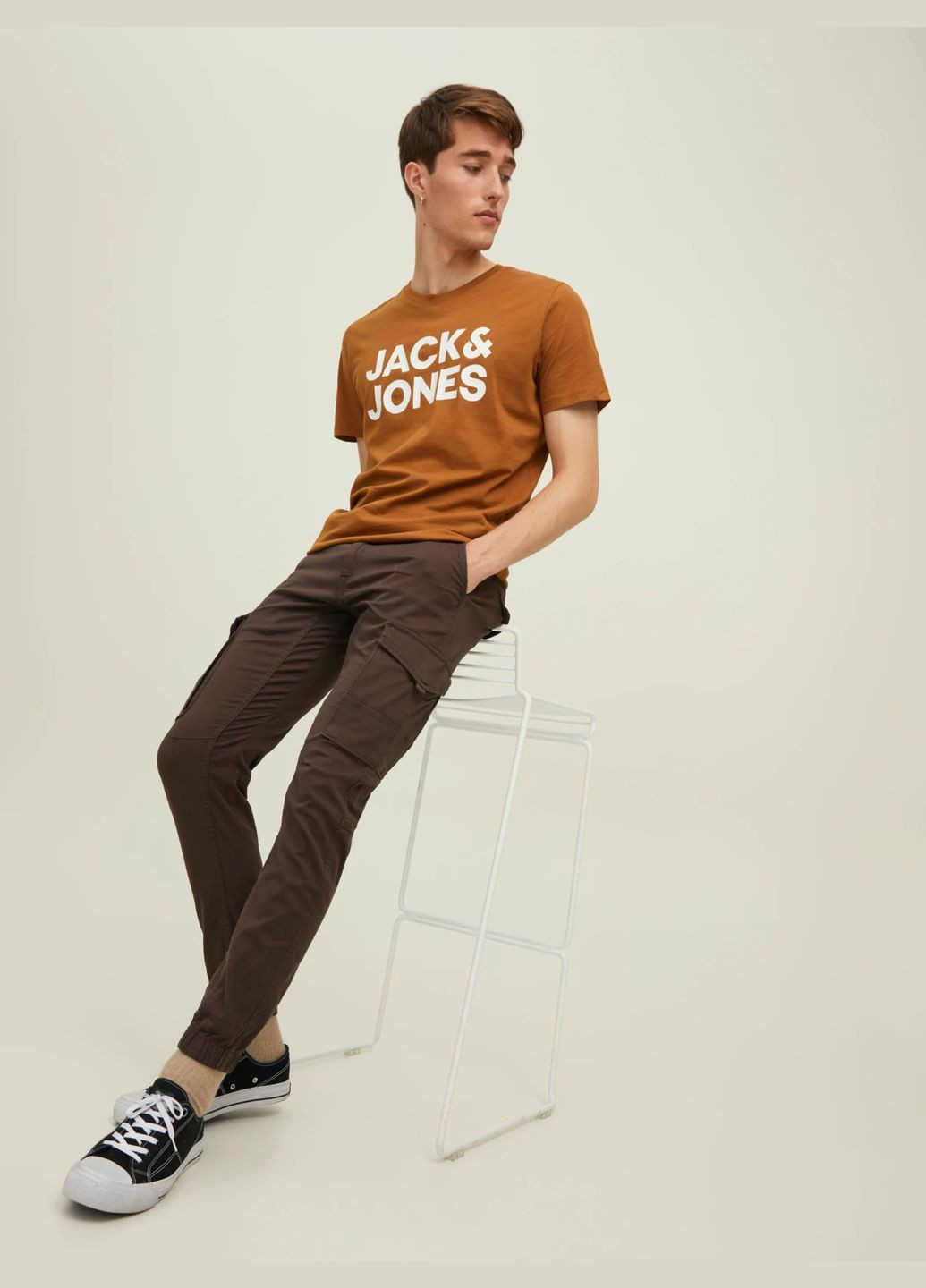 Коричневые повседневный карго брюки JACK&JONES