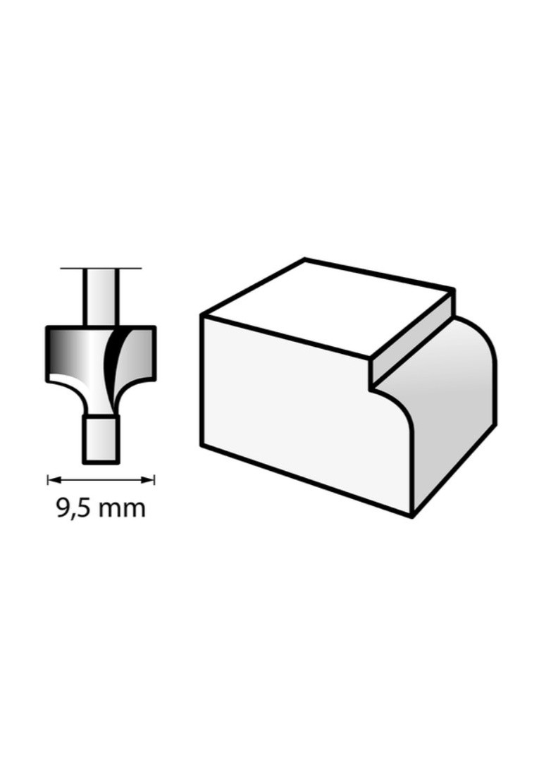 Кромкова фреза 612 (9.5х37 мм) різець для заокруглення кромки (21799) Dremel (290253483)