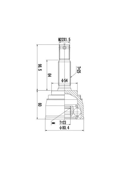 ШРКШ со смазкой в комплекте ШАРНИРНЫЙ КОМПЛЕКТ MITSUBISHI GALANT 89-96 ВНЕШН. 2710-1147 PROfit (366178961)