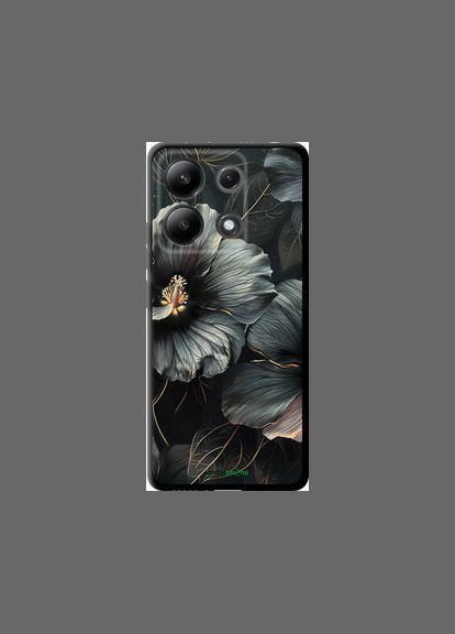 Чехол на Xiaomi Redmi Note 13 4G Черные цветы "6031b-3654-2448" Endorphone (348071033)