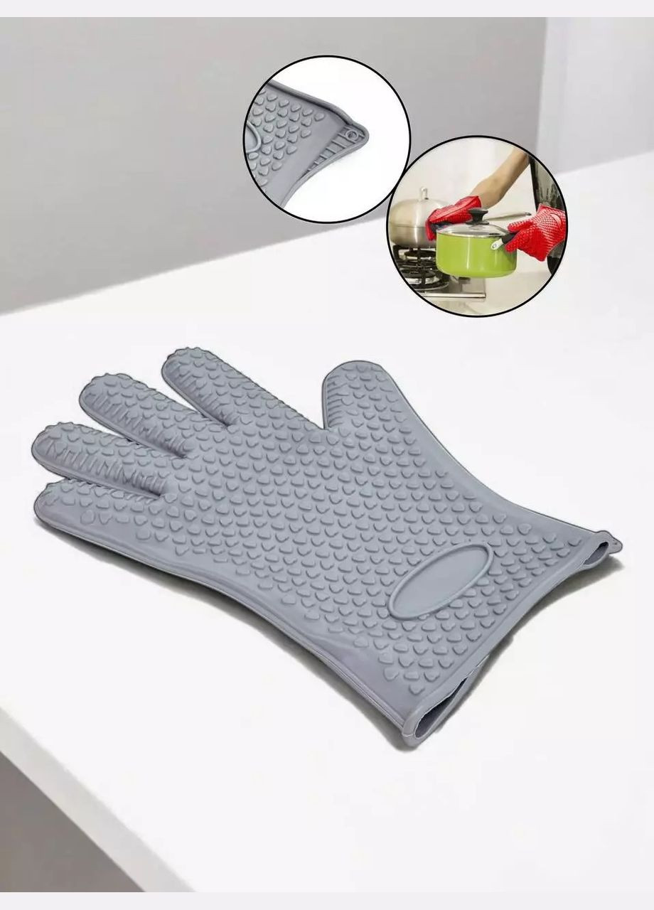 Перчатка - прихватка силиконовая термостойкая Нot Hands ди Устойчивые к температуре до 218°C Good Idea (316342811)