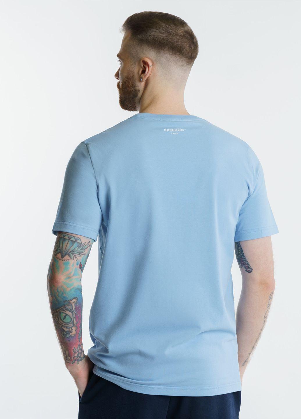 Голубая футболка унисекс freedom голубой Arber T-SHIRT FF19