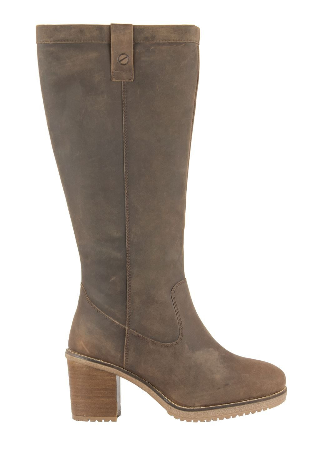 Осенние кожаные коричневые сапоги на каблуке Paul Vesterbro