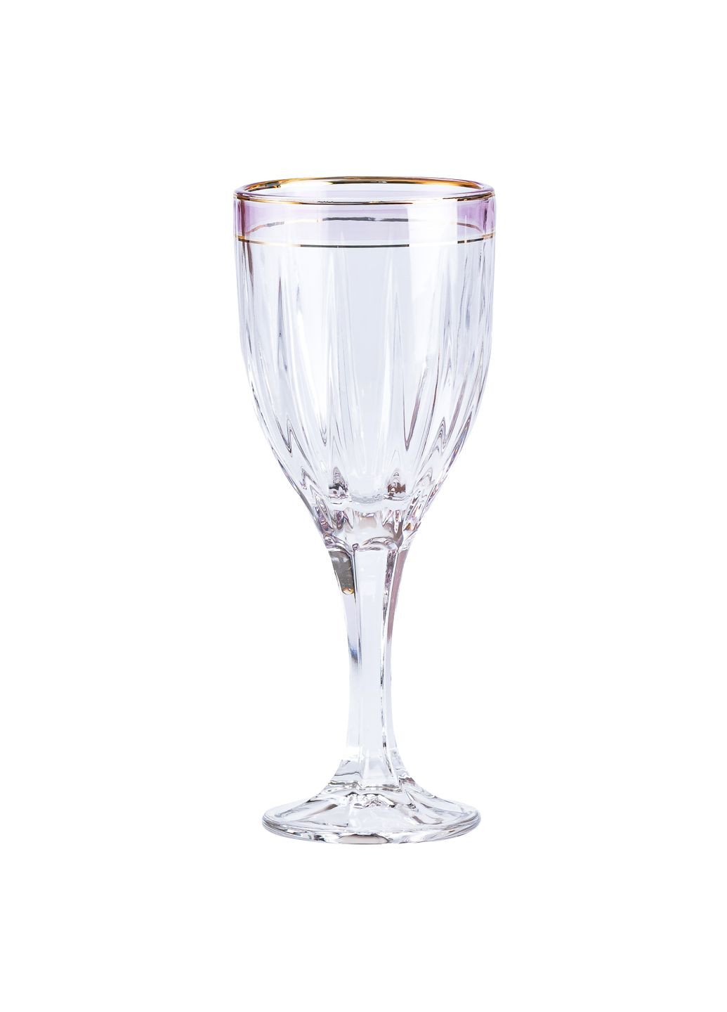 Набір бокалів для вина із золотою облямівкою 6 штук по 250 мл, TS Kitchen (328440953)