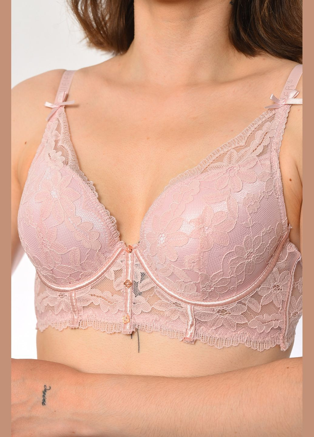 Розовый бюстгальтер женский розового цвета чашка в Let's Shop полиэстер