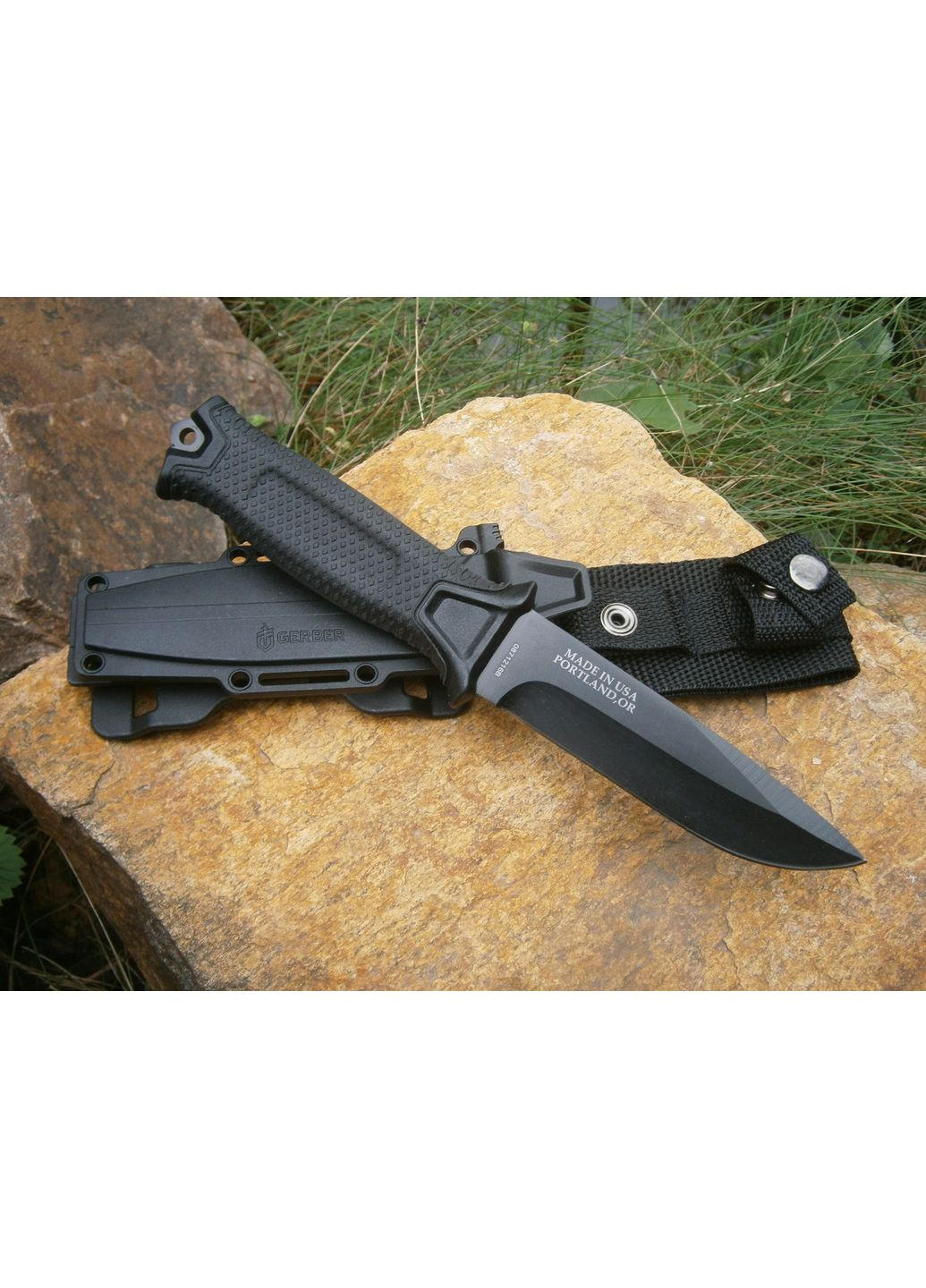 Нож фултанг туристический Portland Oregon 24 см черный в чехле Gerber (362567459)