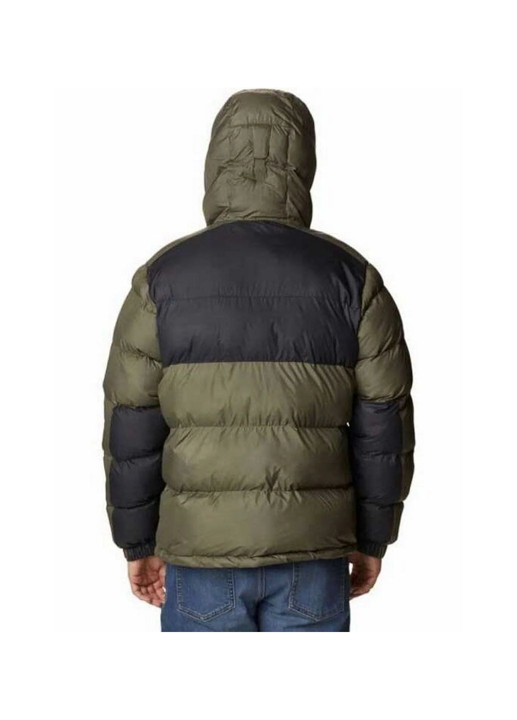 Зелена пуховик чоловічий pike lake ii hooded jacket stone green wm0326-397 Columbia