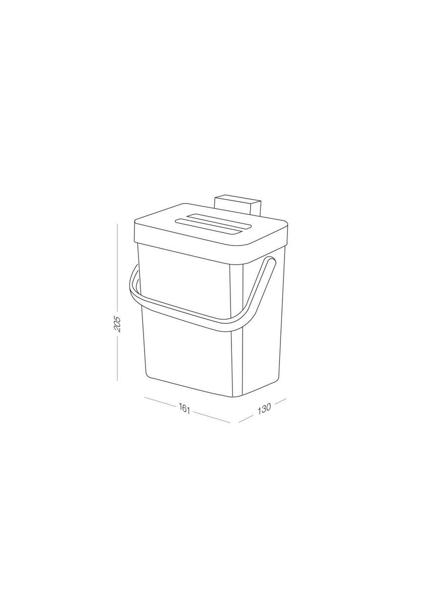 Ведро для мусора с крышкой BIN-11 3L WHITE/ANTHRACITE MVM (317286371)