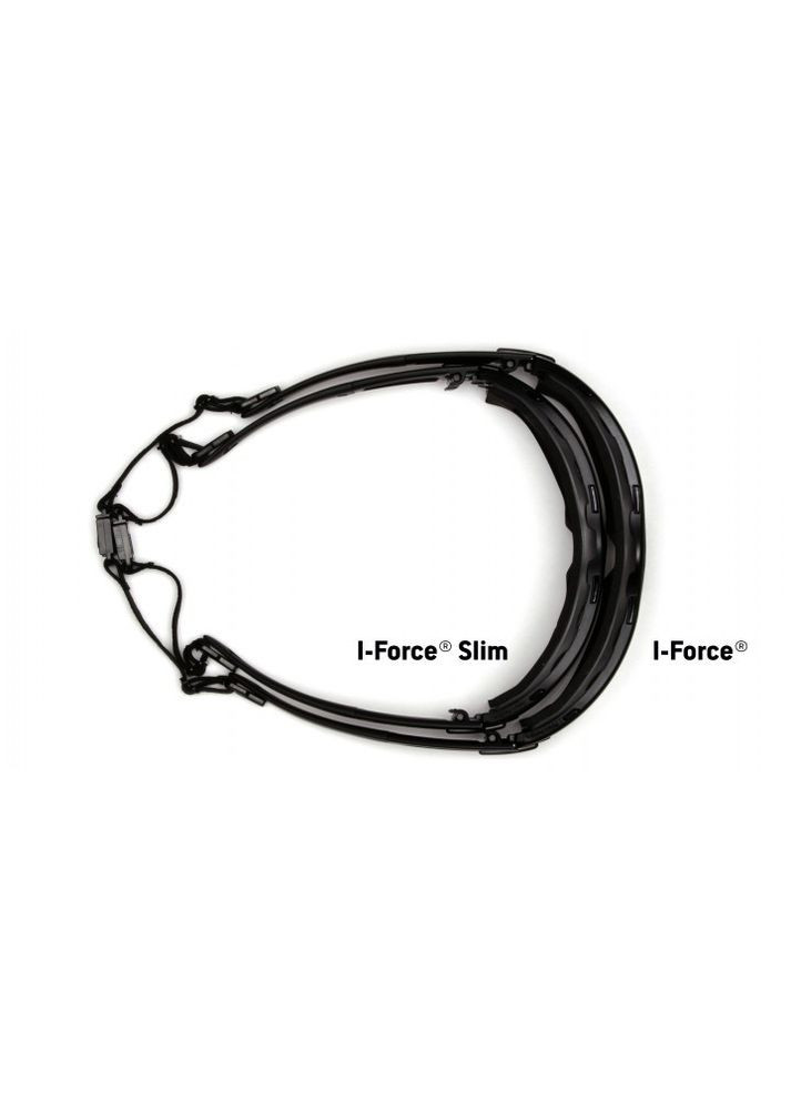 Окуляри захисні з ущільнювачем i-Force Slim (gray) Anti-Fog, чорні Pyramex (370271263)