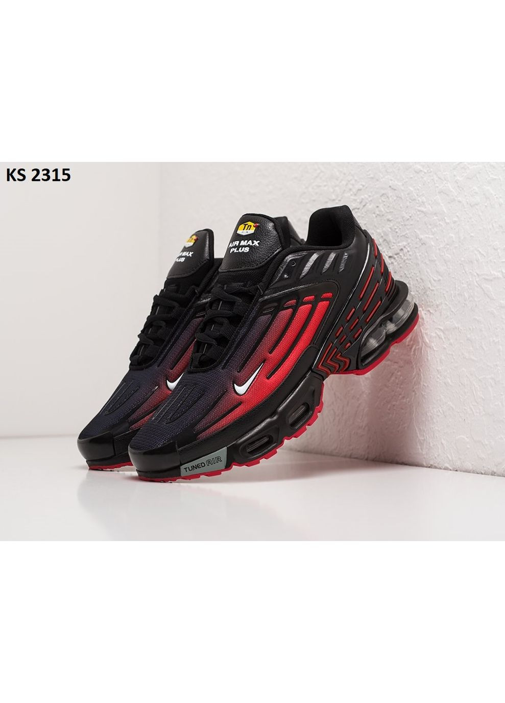 КРОСІВКИ ЖІНОЧІ NIKE AIR MAX PLUS III BLACK RED НАЙК АІР МАКС ТН ПЛЮС No Brand чорні демісезони (368887600)