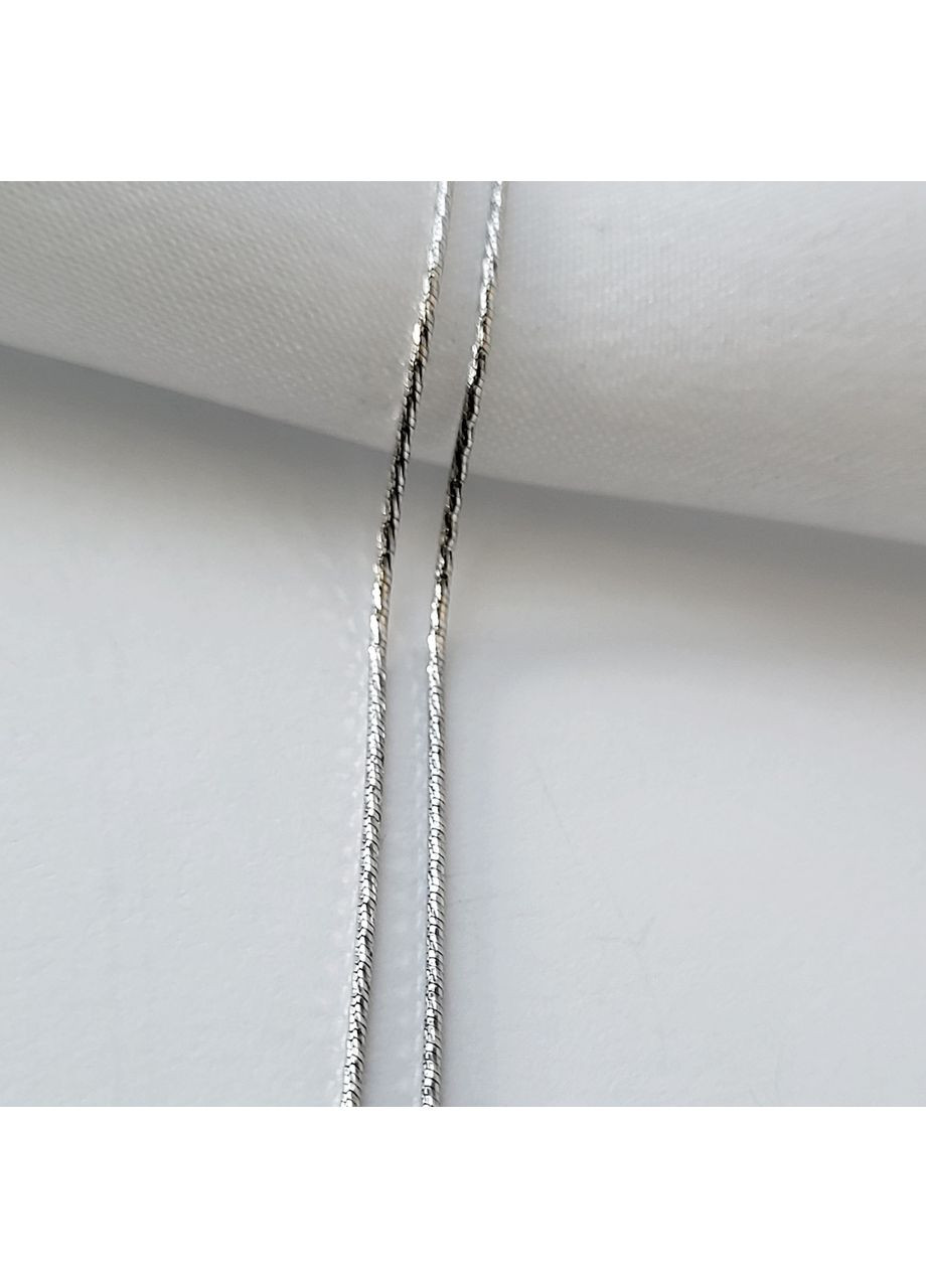 Срібний Ланцюжок круглий Снейк із насічками 38 см срібло 925 проби Родоване 1.90г 871р2/38 No Brand (331148503)