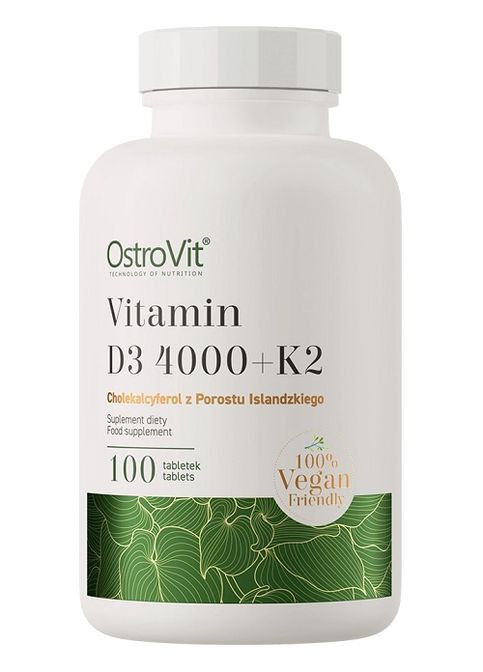 Vege Vitamin D3 4000 + K2 100 Tabs Ostrovit (286331617)