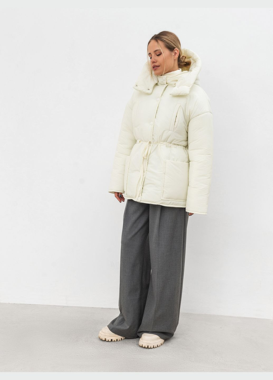 Молочная зимняя куртка Romashka Мон