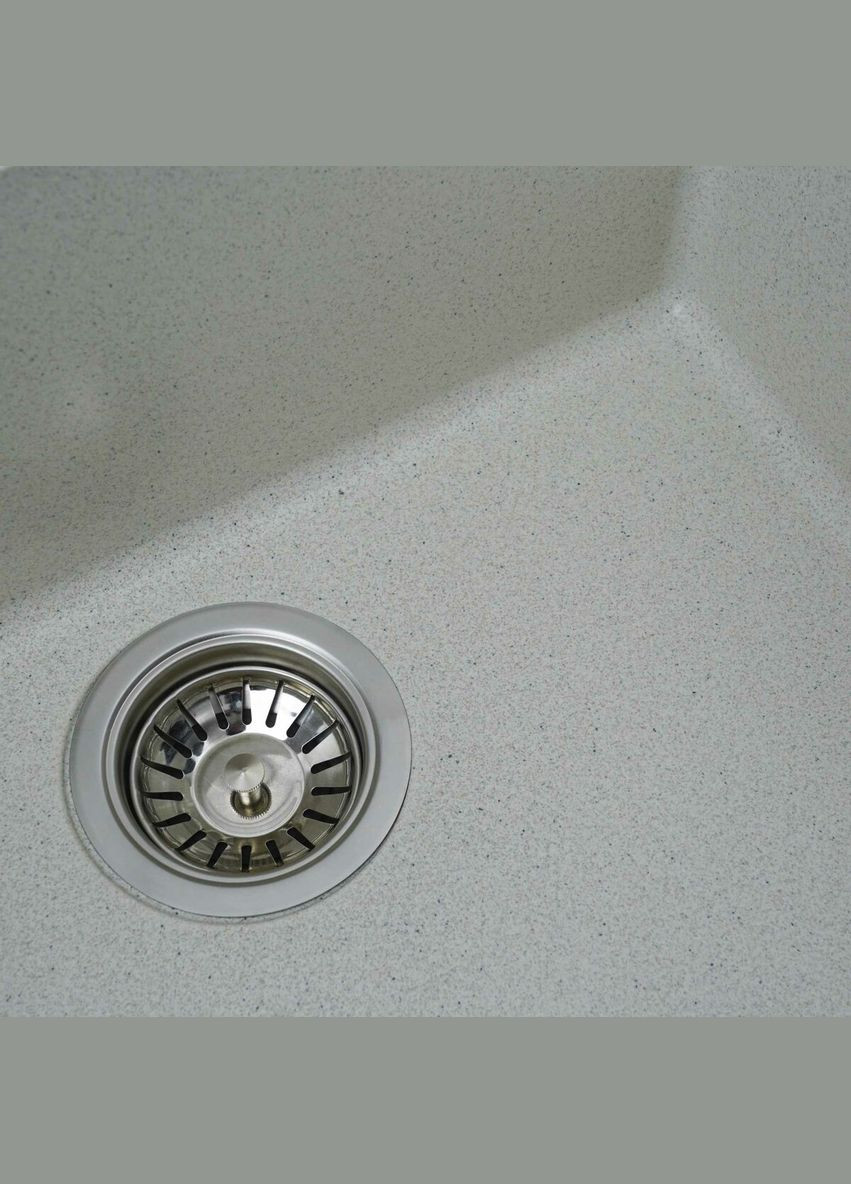 Гранітна мийка для кухні OASIS 5444 матова Біла в крапку Valeso (336934491)