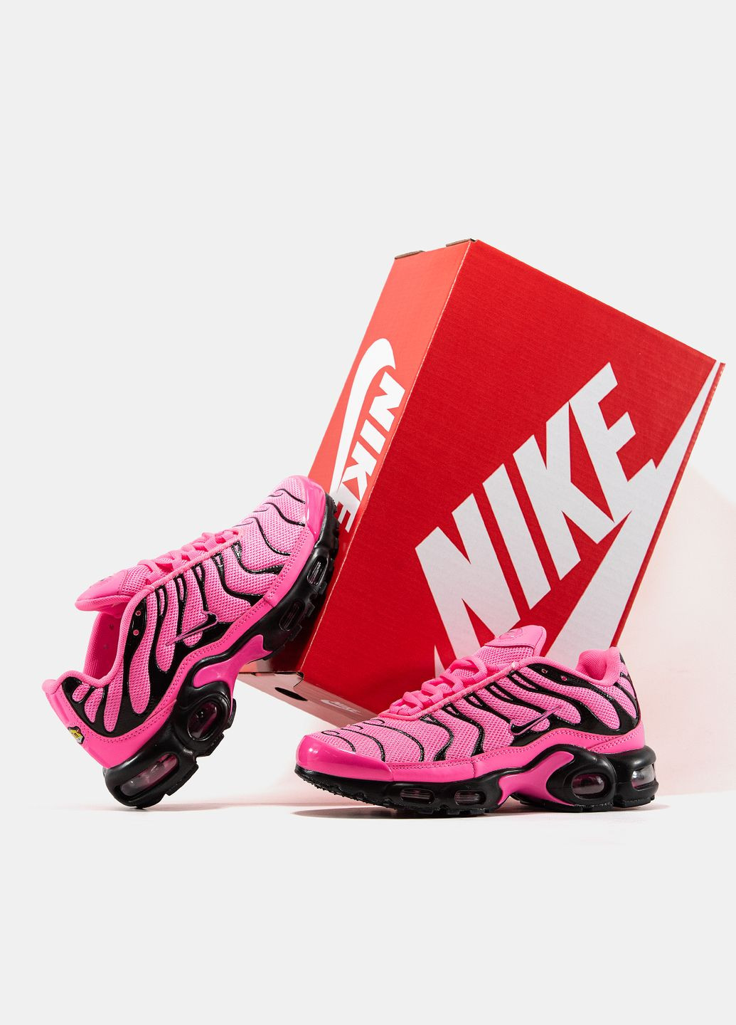 Кросівки жіночі Nike Air Max TN Neon Pink Black | Найк Аір Макс ТН рожеві No Brand рожеві демісезони (334258920)