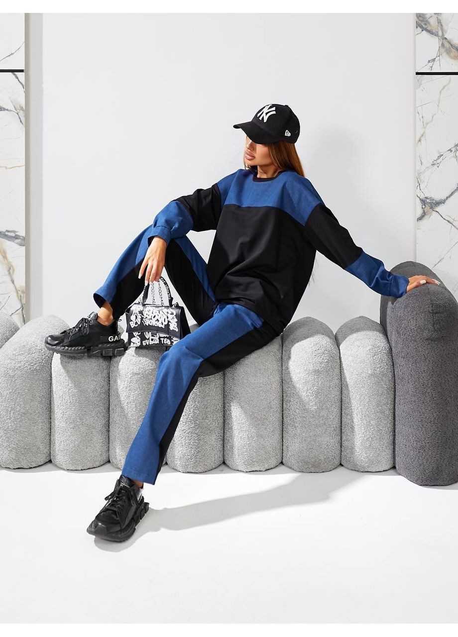 Женский костюм с джинсовыми вставками. Україна (356683195)