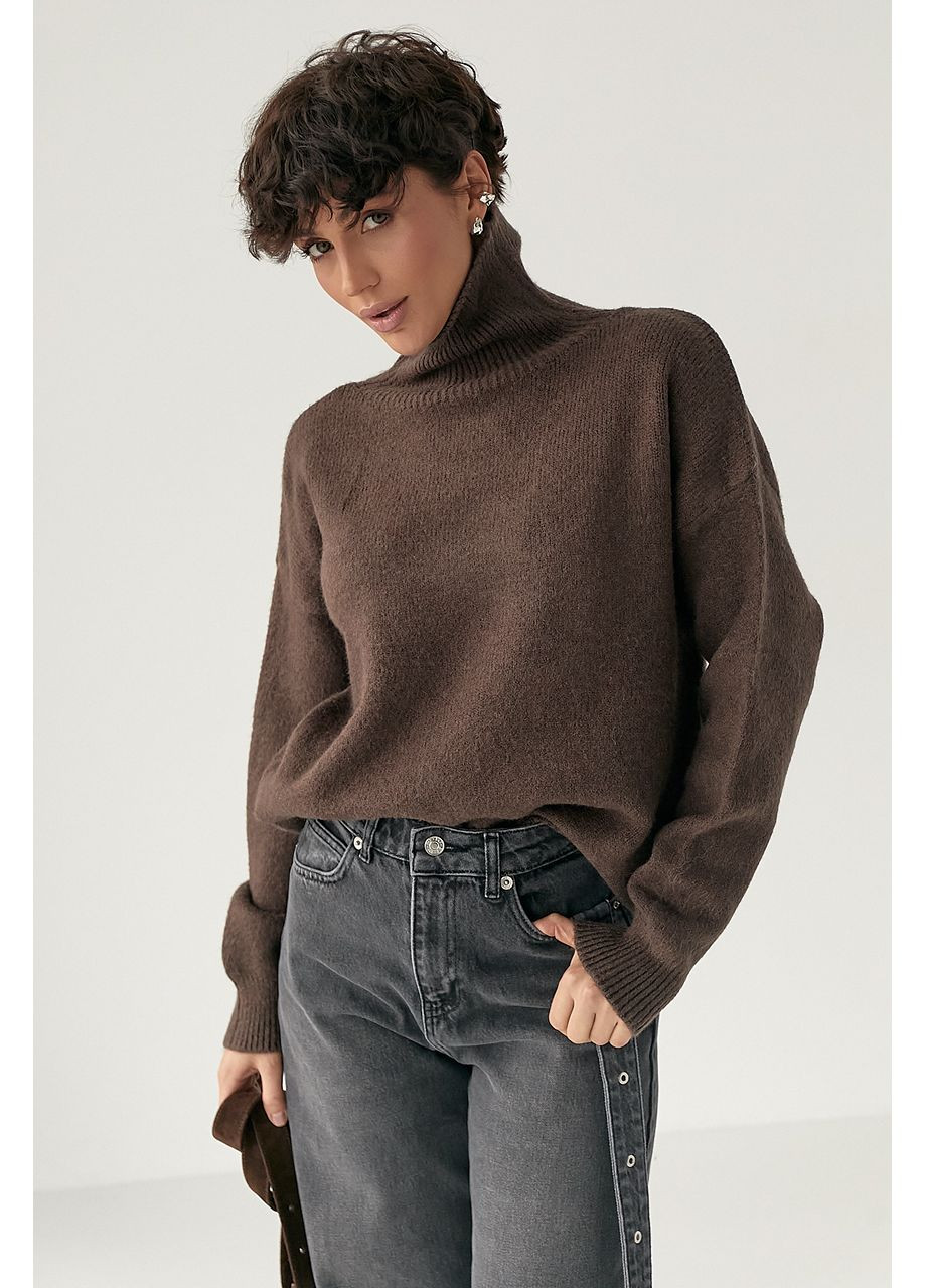 В'язаний теплий базовий гольф Lurex (371334089)