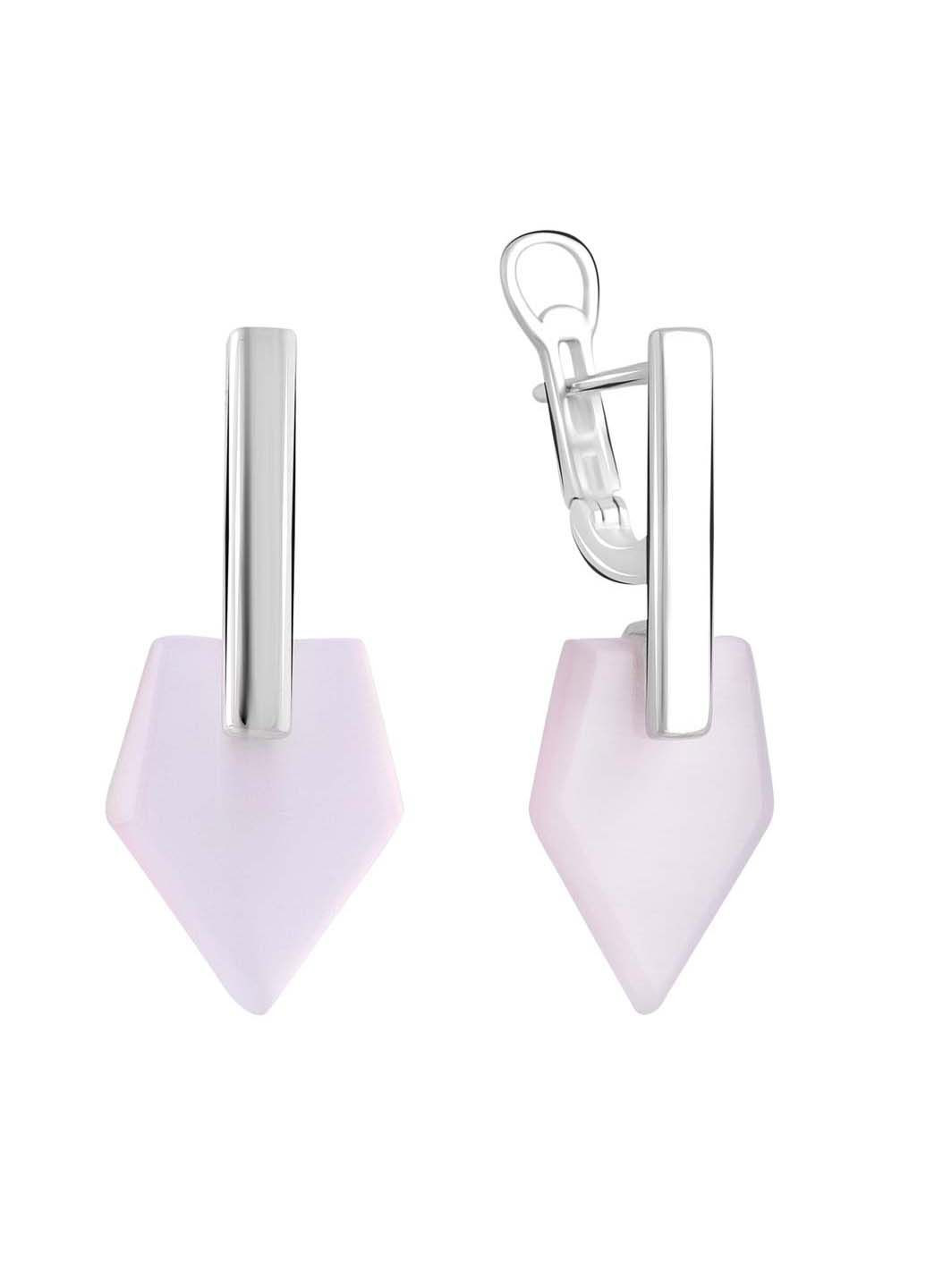 Серебряные серьги с кошачьим глазом 12.5ct (2107729) Silver Breeze (317355167)