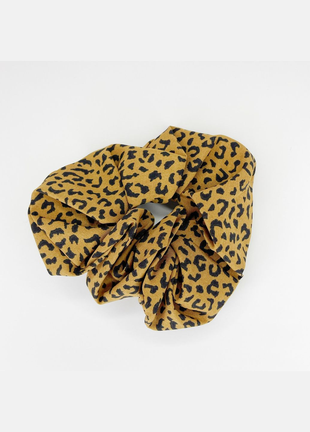 Резинки для волос Леопардовые трикотажные с черними пятнами 12 см Finding (315799650)