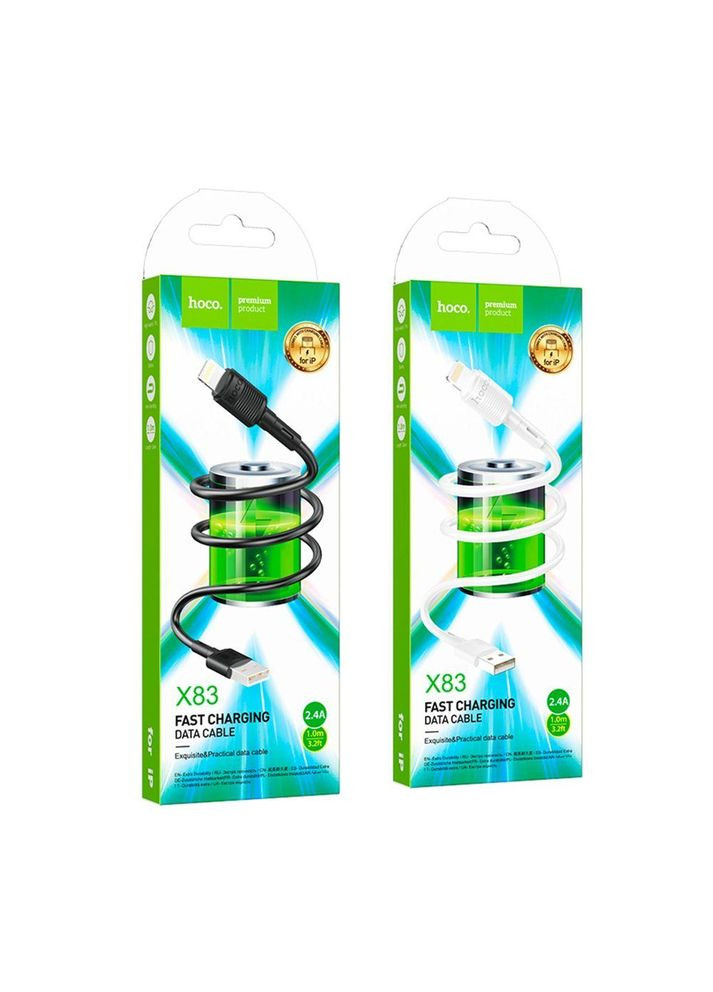 Зарядный кабель USB-Lightning для iPhone / Провода шнур юсб лайтинг для зарядки айфона Apple устройств Hoco (338615473)