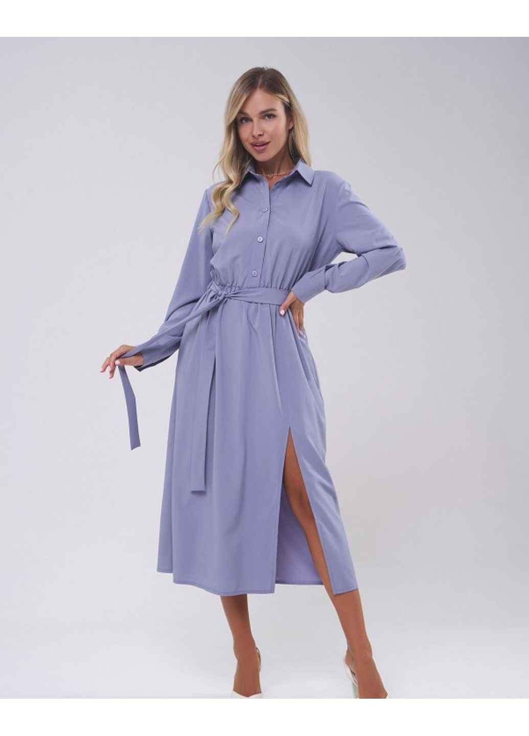 Серое повседневный платья sa-555 серый ISSA PLUS