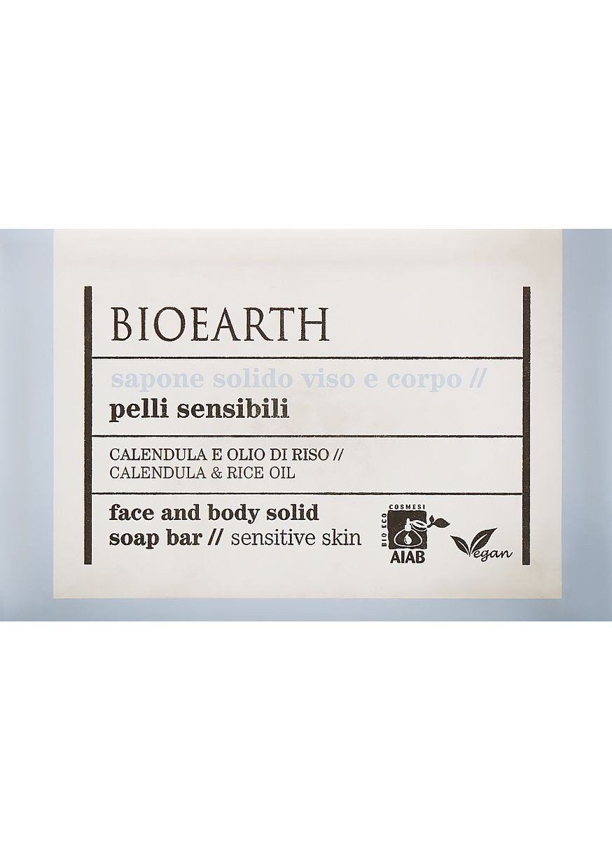 Мило для тіла "Календула й рисова олія" Calendula&Rice Oil Face&Body Soap 150g (912136-46696) Bioearth (368666810)