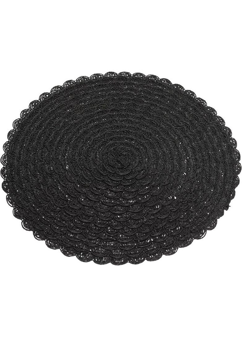 Набір 6 килимків сервіровок Margrese чорний подтарельники для столу гнучкі килимки 38 см Bona (368979749)