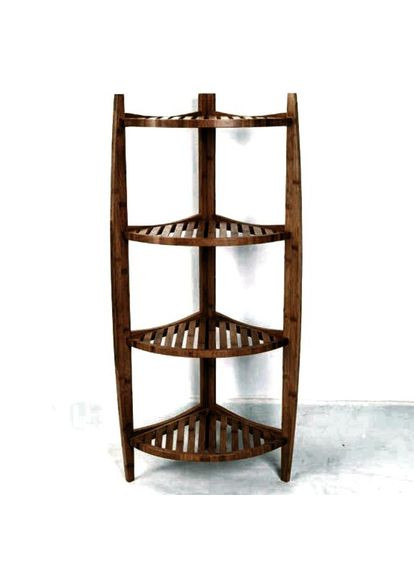 Стеллаж угловой для ванной из дерева Коала капучино (ВУГ-002409) No Brand (328091393)