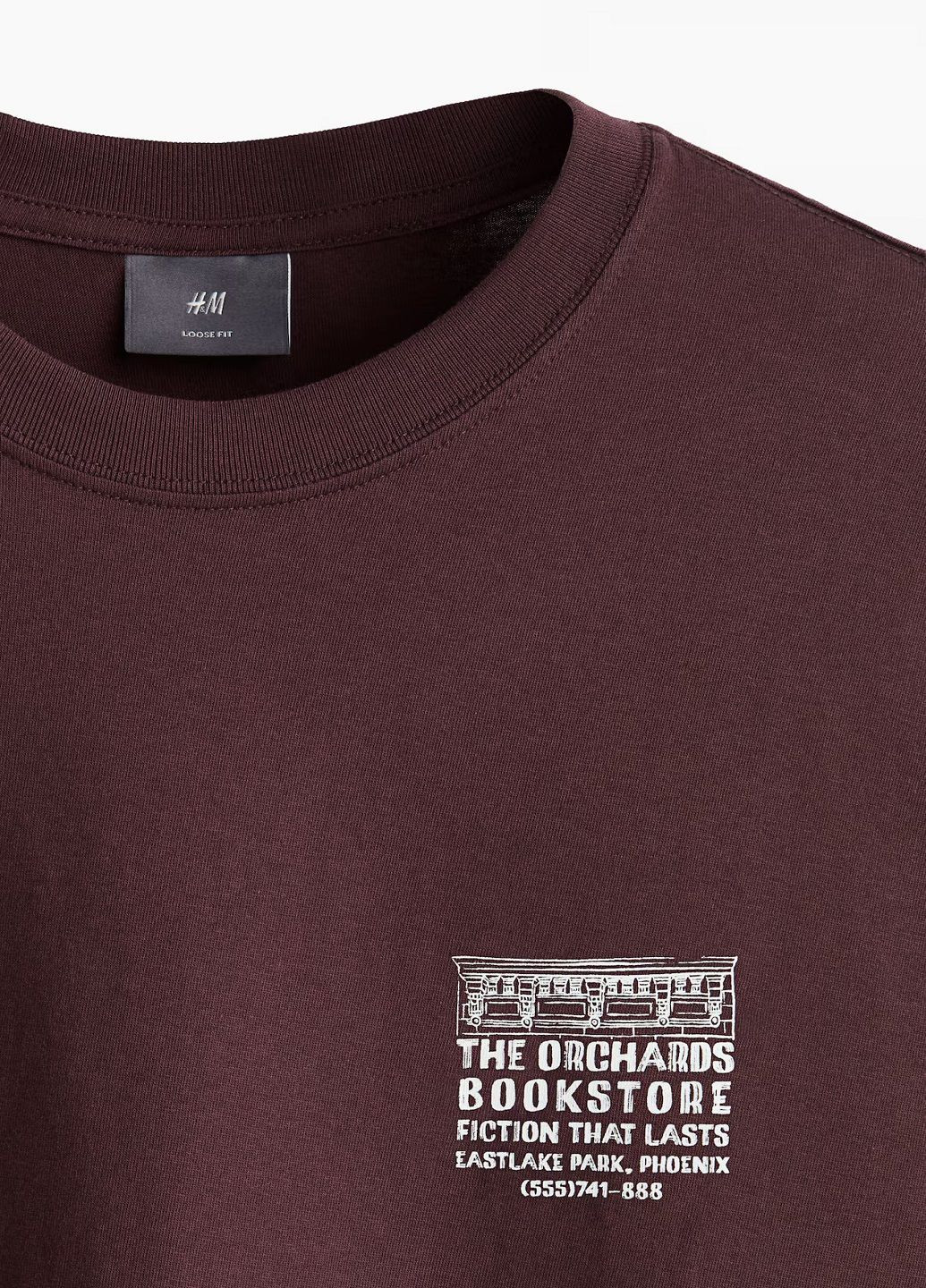Бордова футболка H&M