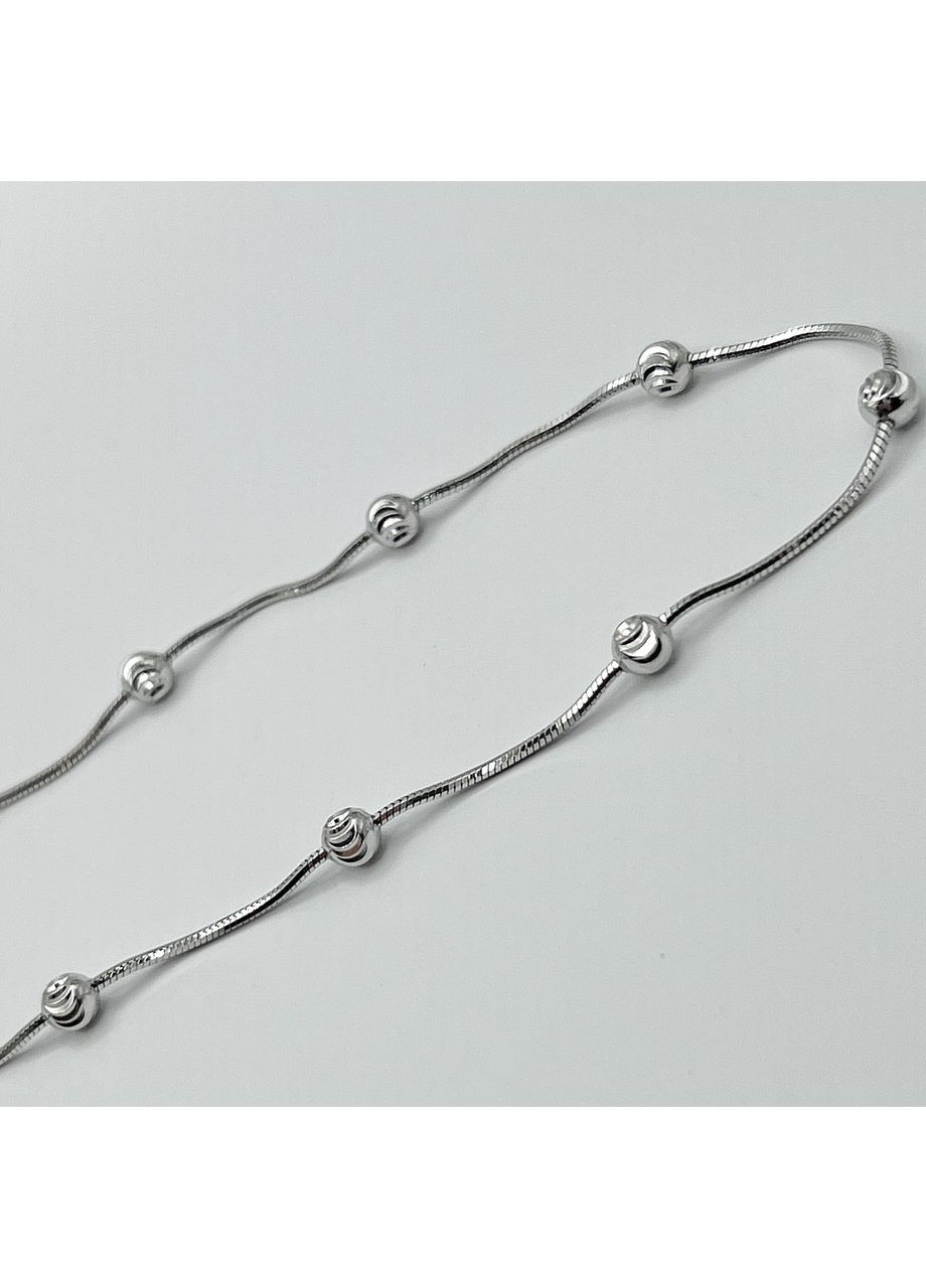 Серебряная цепочка "Снейк+Шарики" 6,71 г No Brand (370565300)