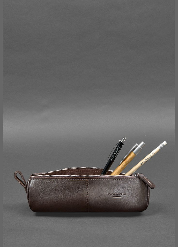 Шкіряний пенал-несесер (футляр для окулярів) 4.0 Темно-коричневий (A-027913) BlankNote (341307524)