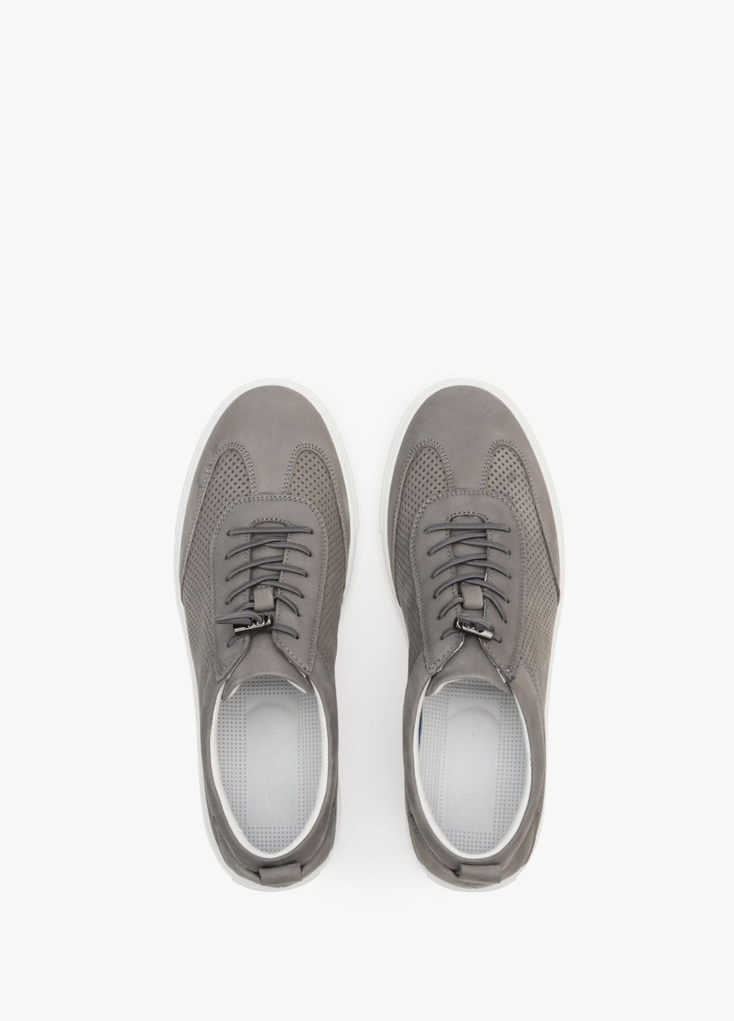 Серые кеды низкие, цвет серый Estro