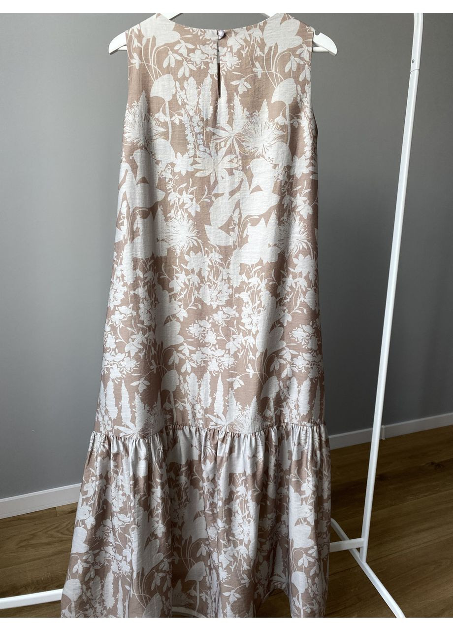 Кавова сукня літня, сарафан жіночий, легка сукня, лляна сукня No Brand