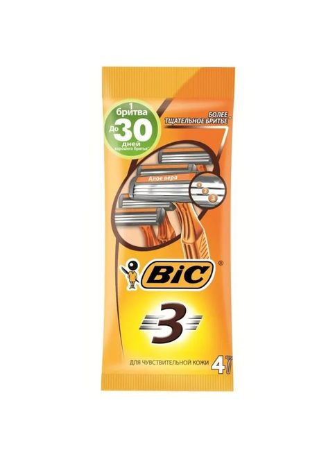 Бритва 3 Sensitive 4 шт. (3086126691862) Bic 3 Sensitive 4 шт. (349822495)