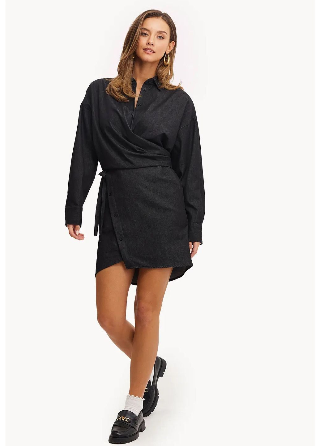 Черное черное короткое платье Loavies