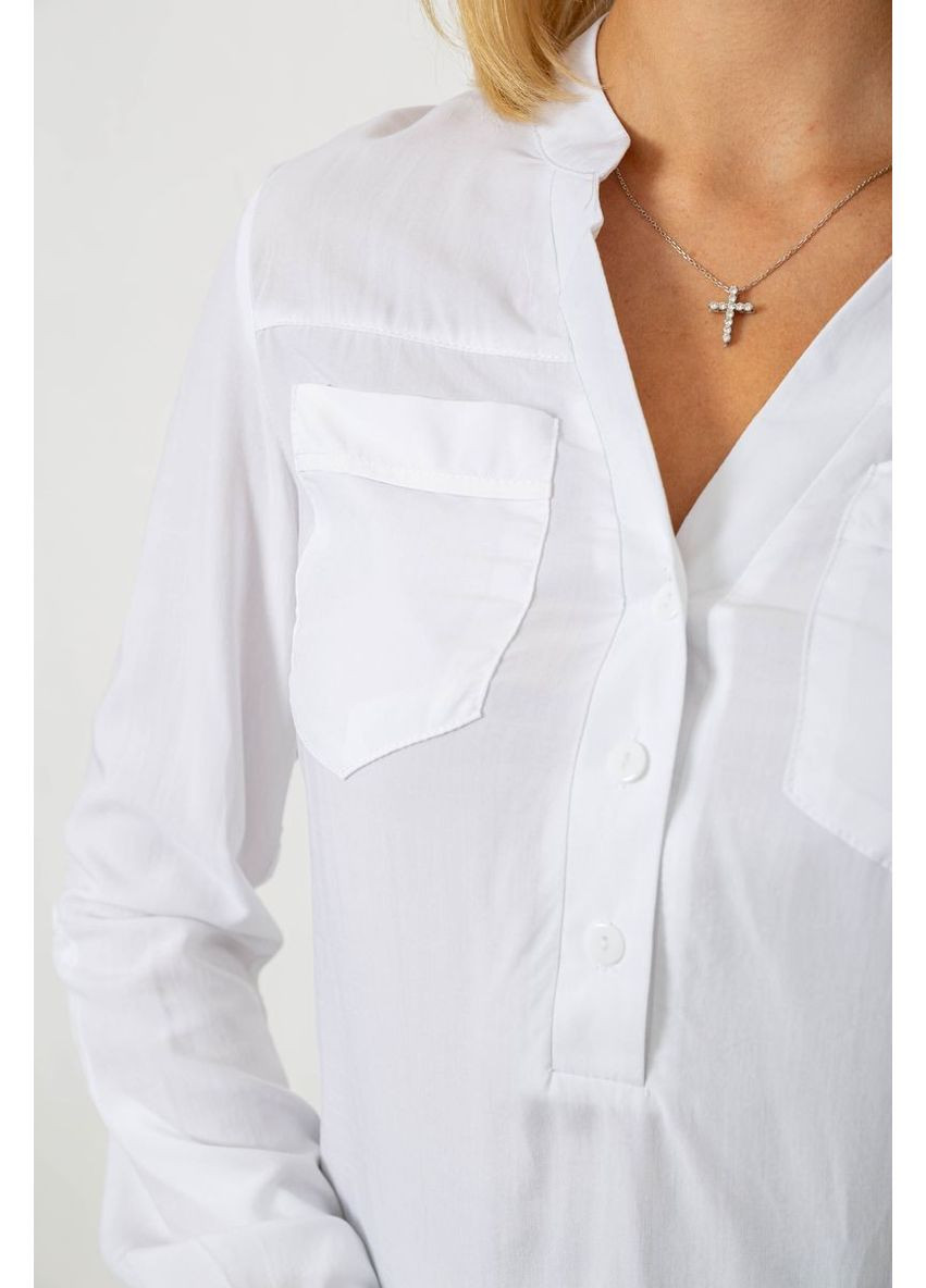 Біла блуза однотонна,, 230rr-96 Ager