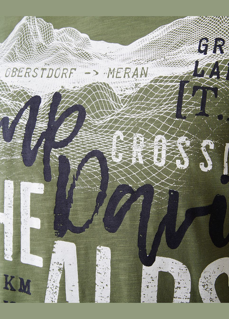 Оливковая футболка-футболка мужская для мужчин Camp David