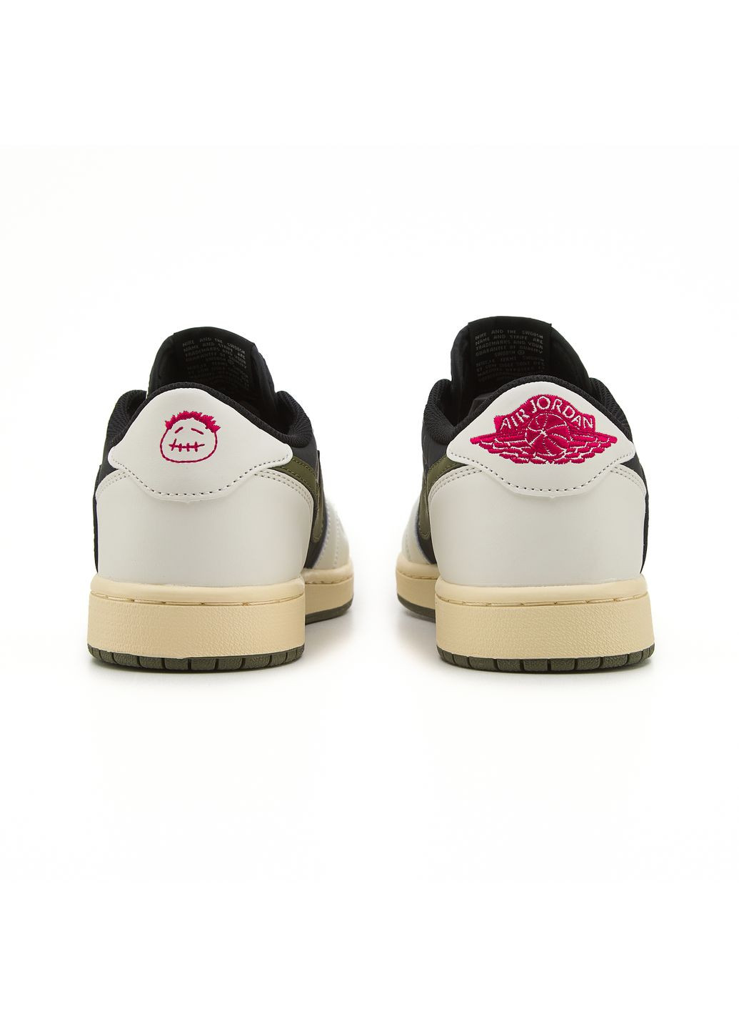КРОССОВКИ ЖЕНСКИЕ NIKE TRAVIS SCOTT X AIR JORDAN 1 LOW OG OLIVE НАЙК ТРЕВИС СКОТ No Brand комбинированные демисезоны (369391584)