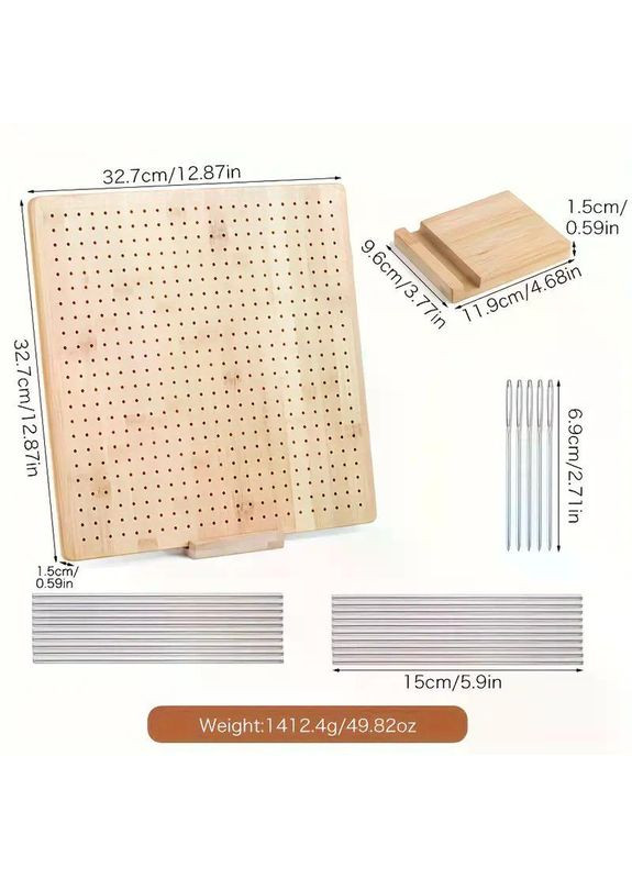 Набор для вязания узора "Бабушкин квадрат" Hobbyworker 32,7*32,7 см No Brand (372019655)