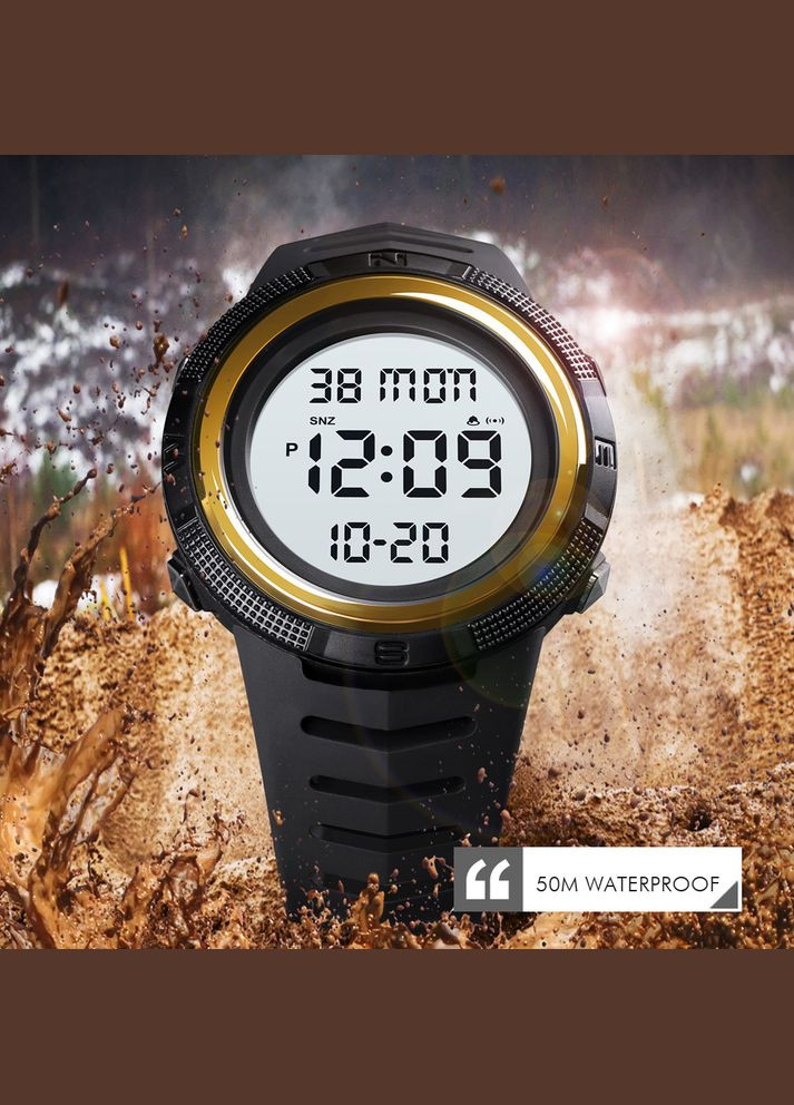 1632GDWT Gold-White электронный спортивный, сasual Skmei (324088761)