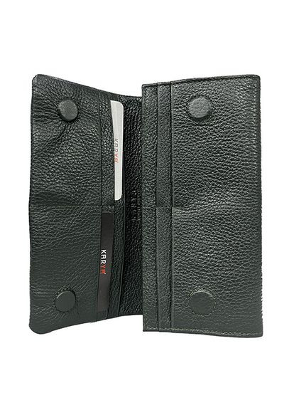 Гаманець жіночий шкіряний темно-зелений 2014-030 Karya (336377879)