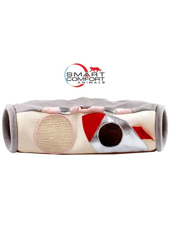 Домик для кота Smart Comfort Animals GX-97 серый игровой домик для кошки, с секретным туннелем Smart Comfort System (292632177)