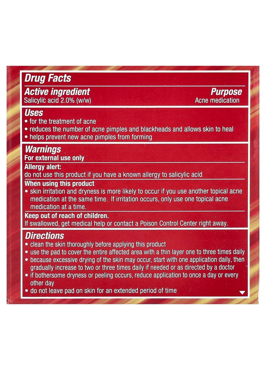 Single-Step, очищающие салфетки с салициловой кислотой (2%), 55 мягких салфеток Stridex (362191360)