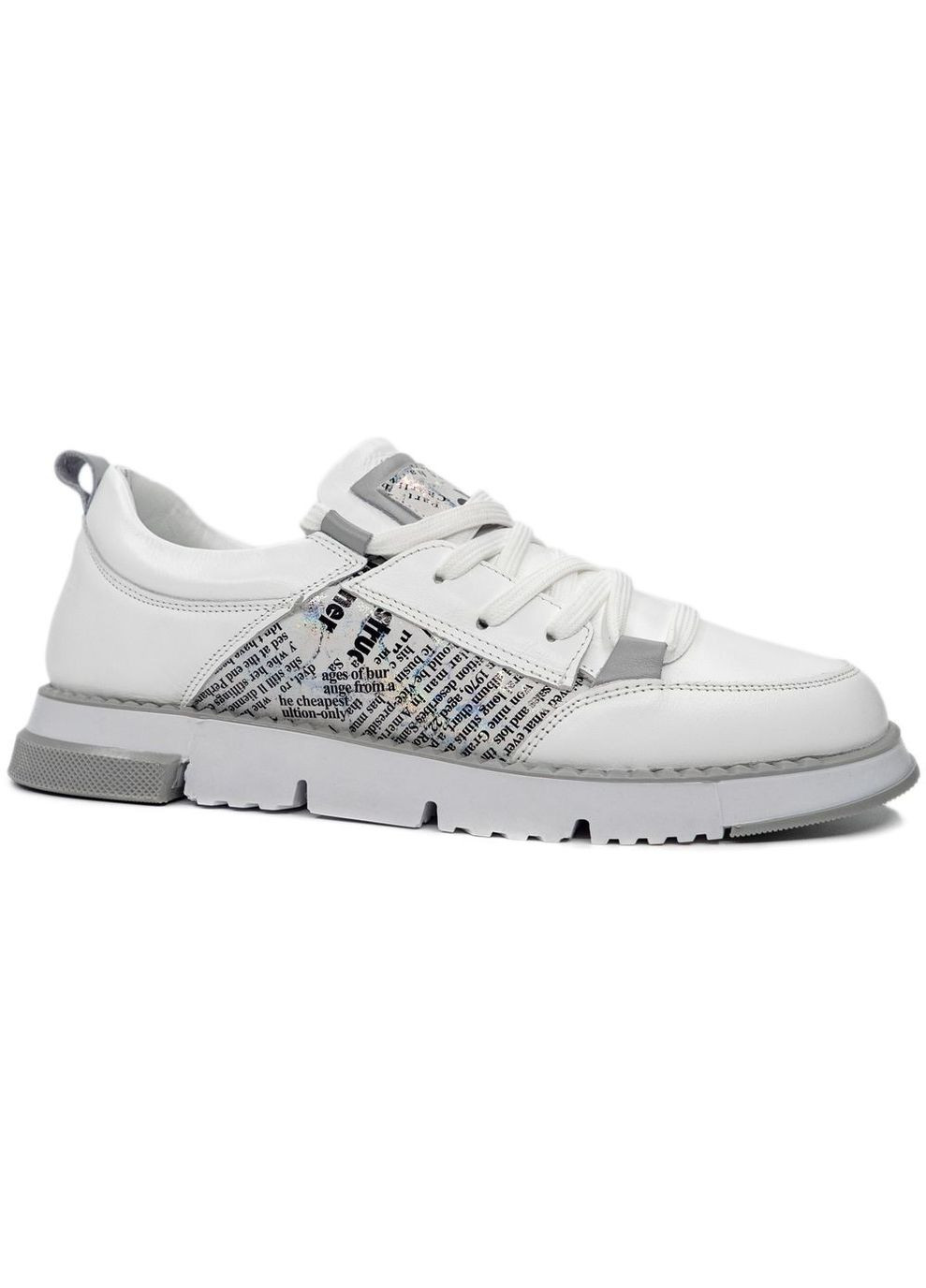 Кожаные кроссовки 3903 Veritas белые демисезоны (301650933)