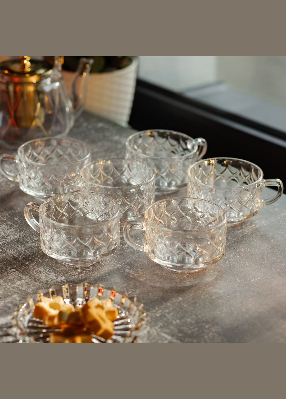 Набір склянок скляних 6 штук по 270 мл crystal прозорий Yiwu (334320633)