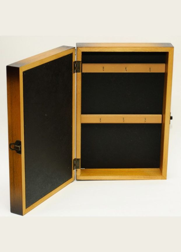 Настінна ключниця дерево 30x20 см коричневий на 6 ключів (1756374556) No Brand (329851857)